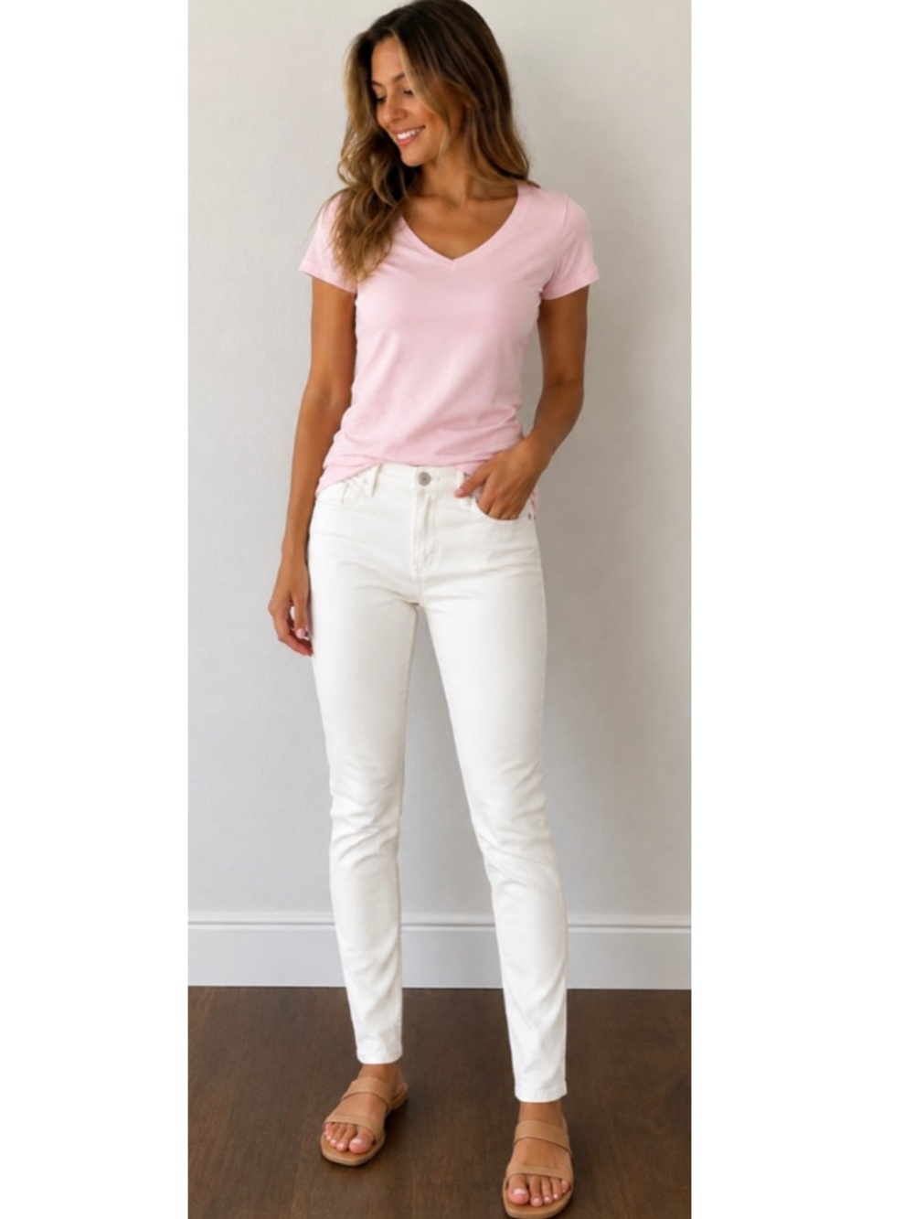 🇺🇸🎆. American Eagle White Skinny Jeans Clean Girl Super Stretch Denim Ankle 2